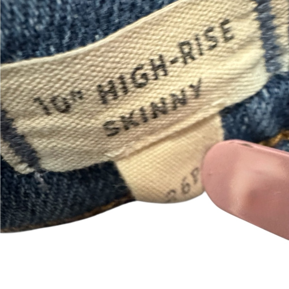 Madewell High Rise Skinny Jeans Size 26P Petite Dark Wash Stretch Denim Blue - Picture 7 of 10
